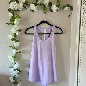 Lululemon Lightweight Purple Striped Workout Tank Top Size 6